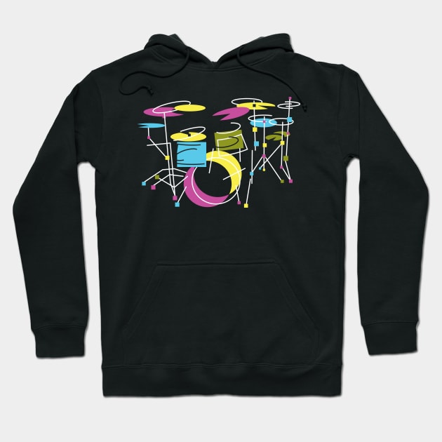 Modern Abstract Drums Artistic Style Hoodie by jazzworldquest